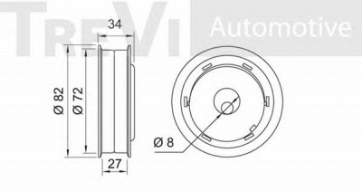 TREVI AUTOMOTIVE td1013 -  Натяжной ролик, ремень ГРМ